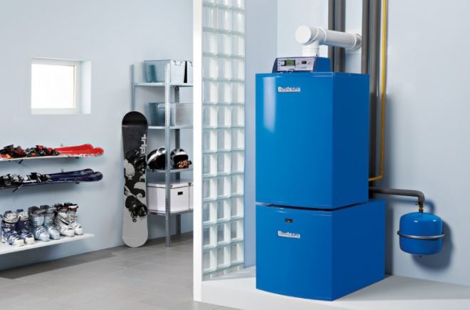 Вариант отопления с газовым котлом