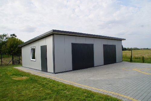 гараж из сэндвич панелей