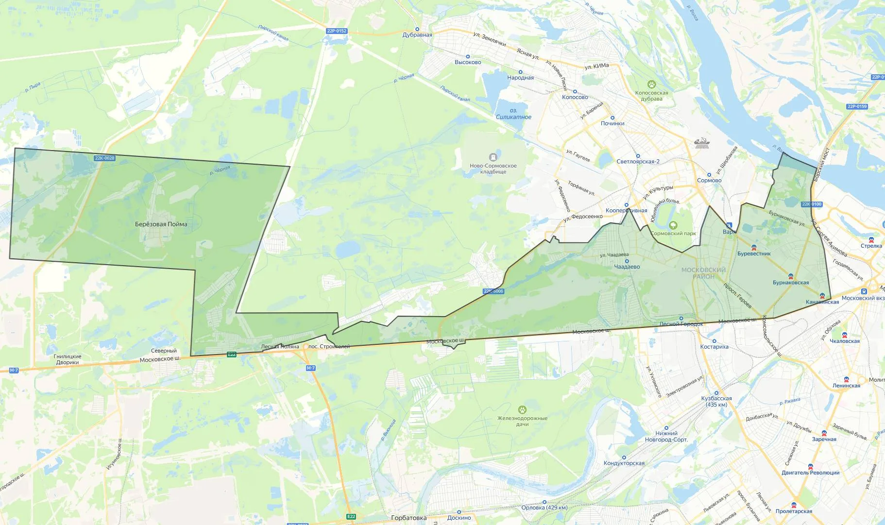 Территория Московского района Нижнего Новгорода