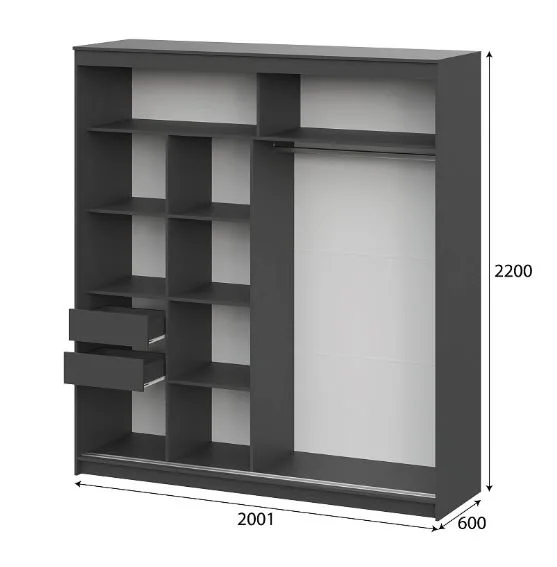 Что на самом деле формирует «рабочую» глубину шкафа-купе