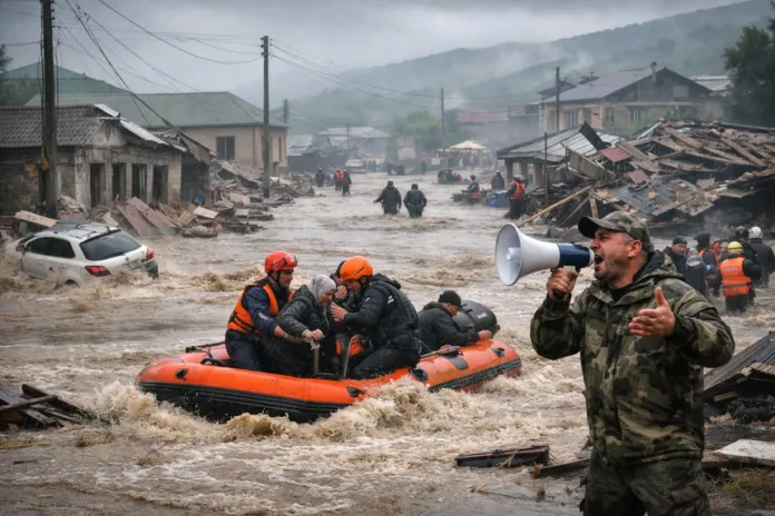 В Дагестане 2 человека погибли при прорыве дамбы в поселке Мамедкала