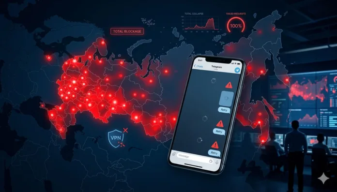 В России фиксируется массовый сбой Telegram по всей стране