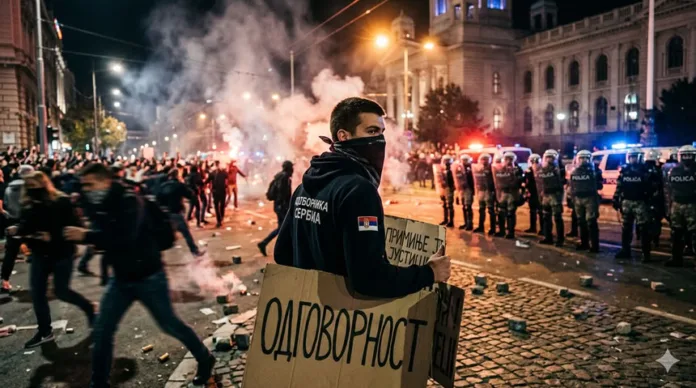 В Сербии после ночных протестов задержаны 47 человек и ранены 17 полицейских