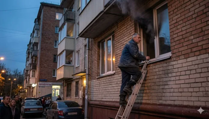 В Москве прохожий спас детей из горящей квартиры и потушил пожар