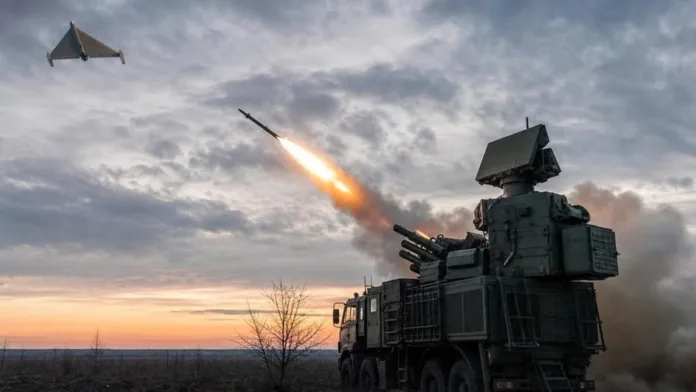 Иллюстрация к новости «Минобороны РФ сообщило о сбитых за сутки 909 дронах»