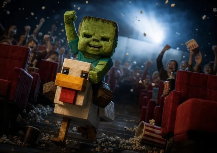 Обложка статьи «Minecraft в кино»: почему зрителей обсуждали громче, чем сам фильм»