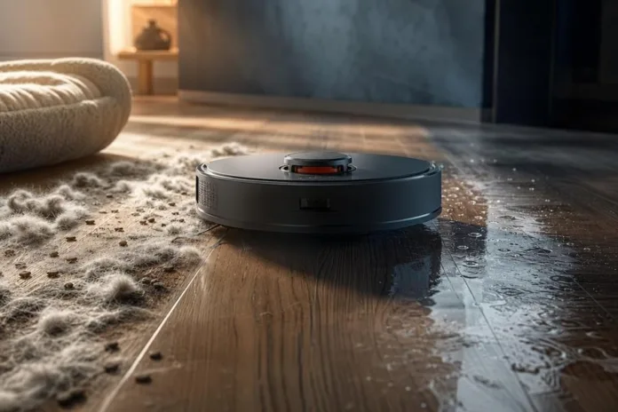 Обложка статьи «Roborock Q5 Pro: сильный пылесос для шерсти, слабая мойка пола»