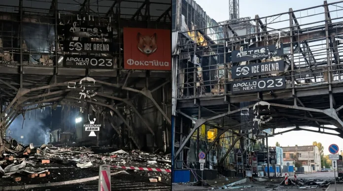 В Киеве повреждены ТЦ Cosmo Multimall и станция метро «Черниговская»