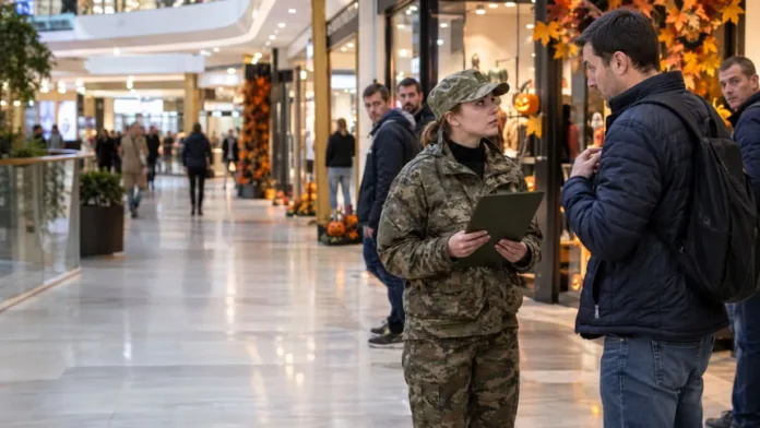 Украинка в костюме ТЦК напугала мужчин в ТЦ Харькова на Хэллоуин